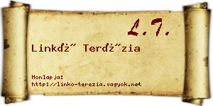 Linkó Terézia névjegykártya